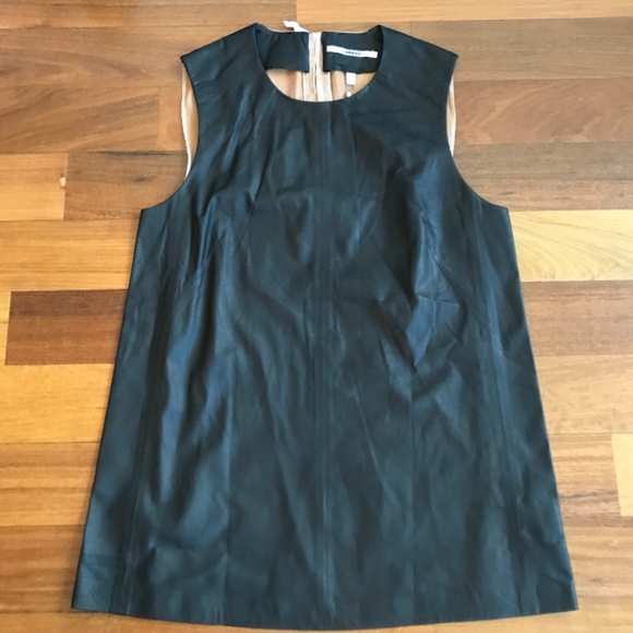 J Brand Leather Front Top/Vest and Sheer Back Sz S - Picture 3 of 8