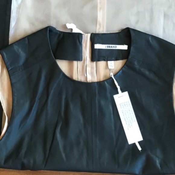 J Brand Leather Front Top/Vest and Sheer Back Sz S - Picture 5 of 8