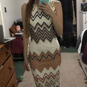 Colored Pattern long dress