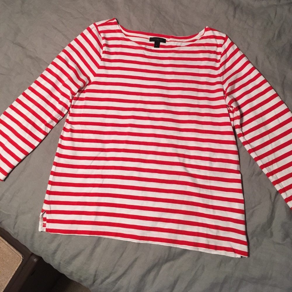 J. Crew boat neck 3/4 sleeve shirt