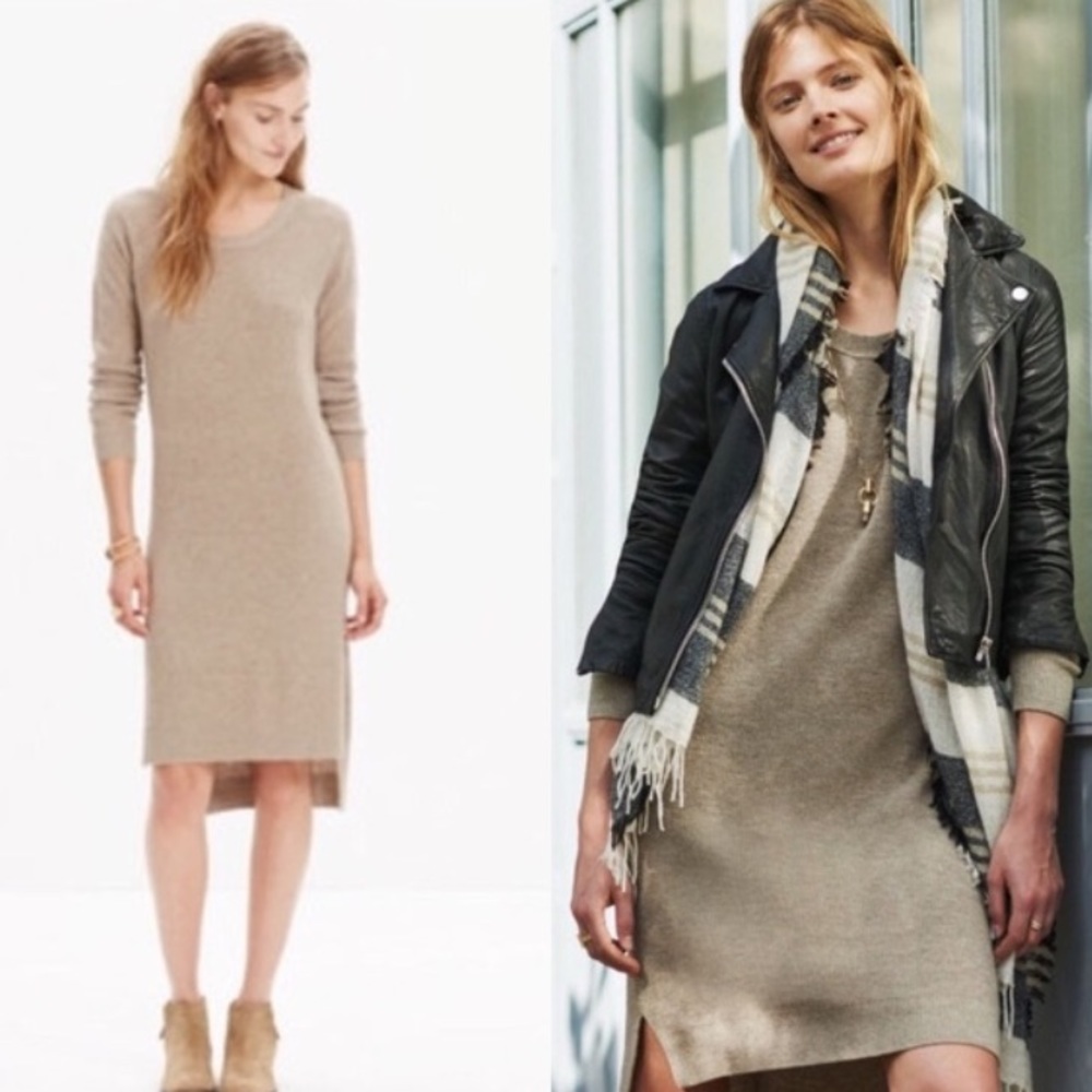 Madewell Side Slit Sweater Dress