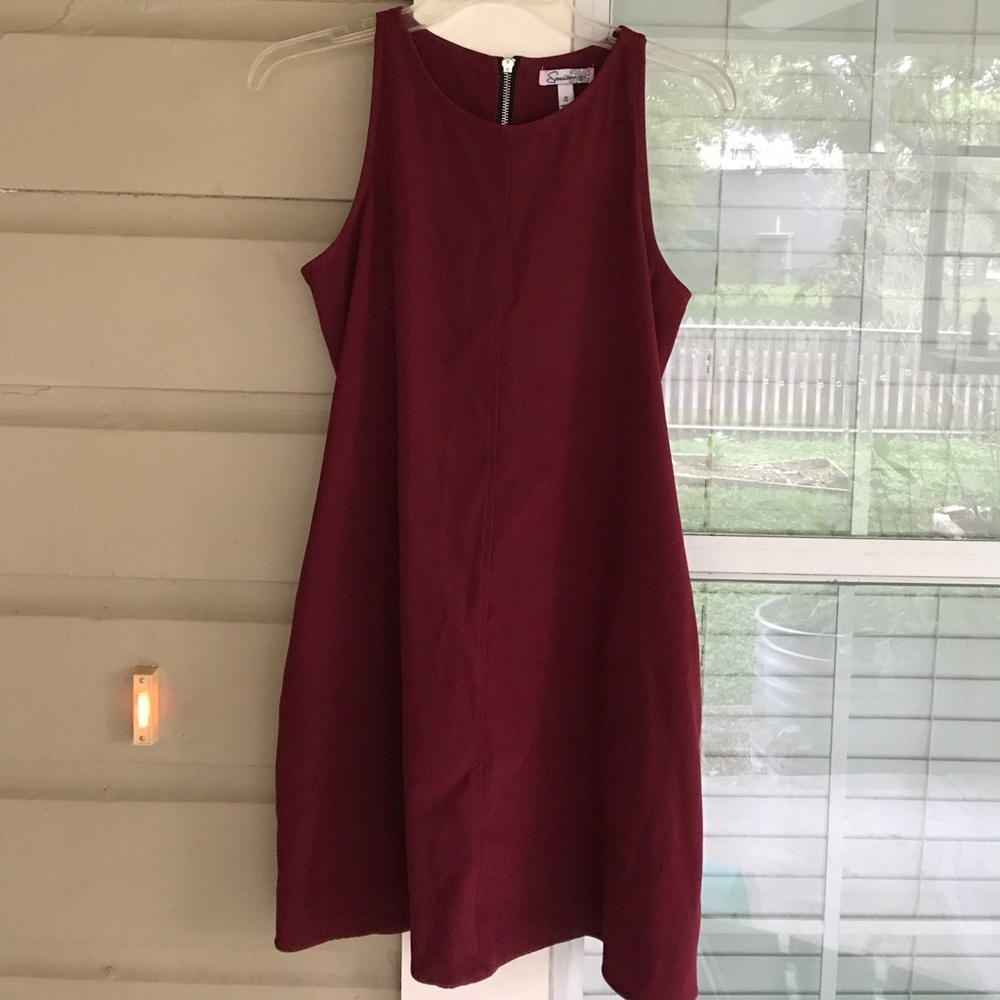 Trendy suede dress