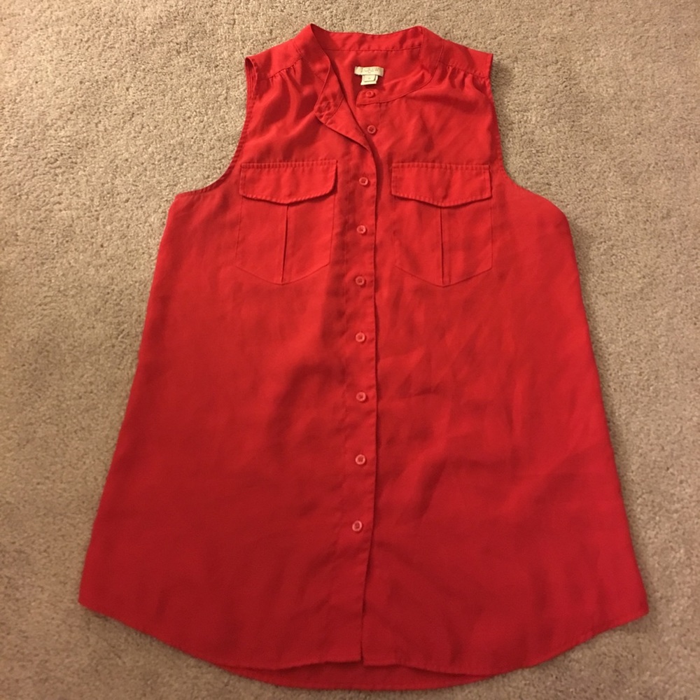 J Crew sleeveless blouse