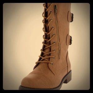 Brown moto boot size 6.5