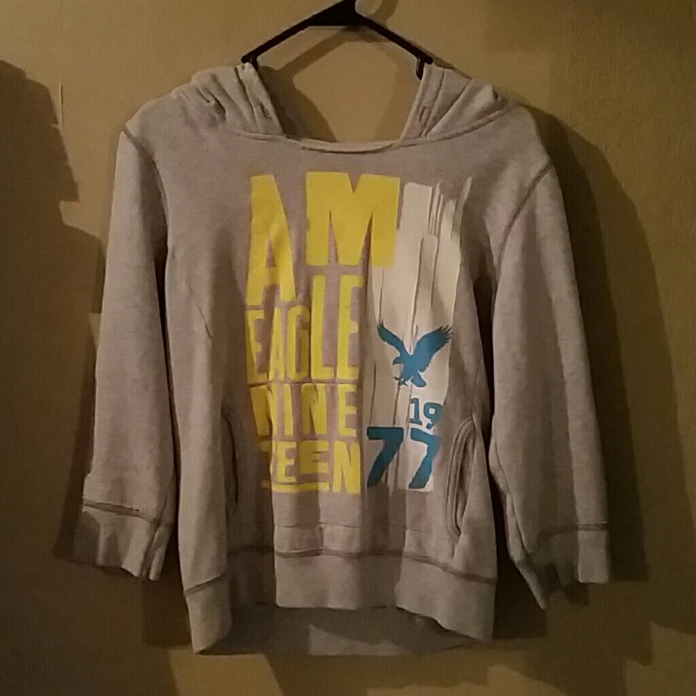 American Eagle 3/4 Length Sleeve Hoodie