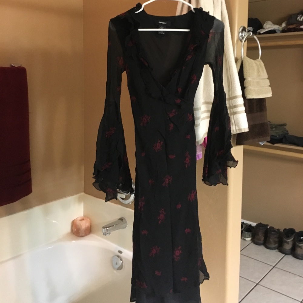 Black and red witchy Express dress.