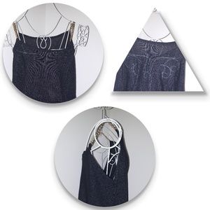 Express Gold Chain Split Sleeve Sweater (L)