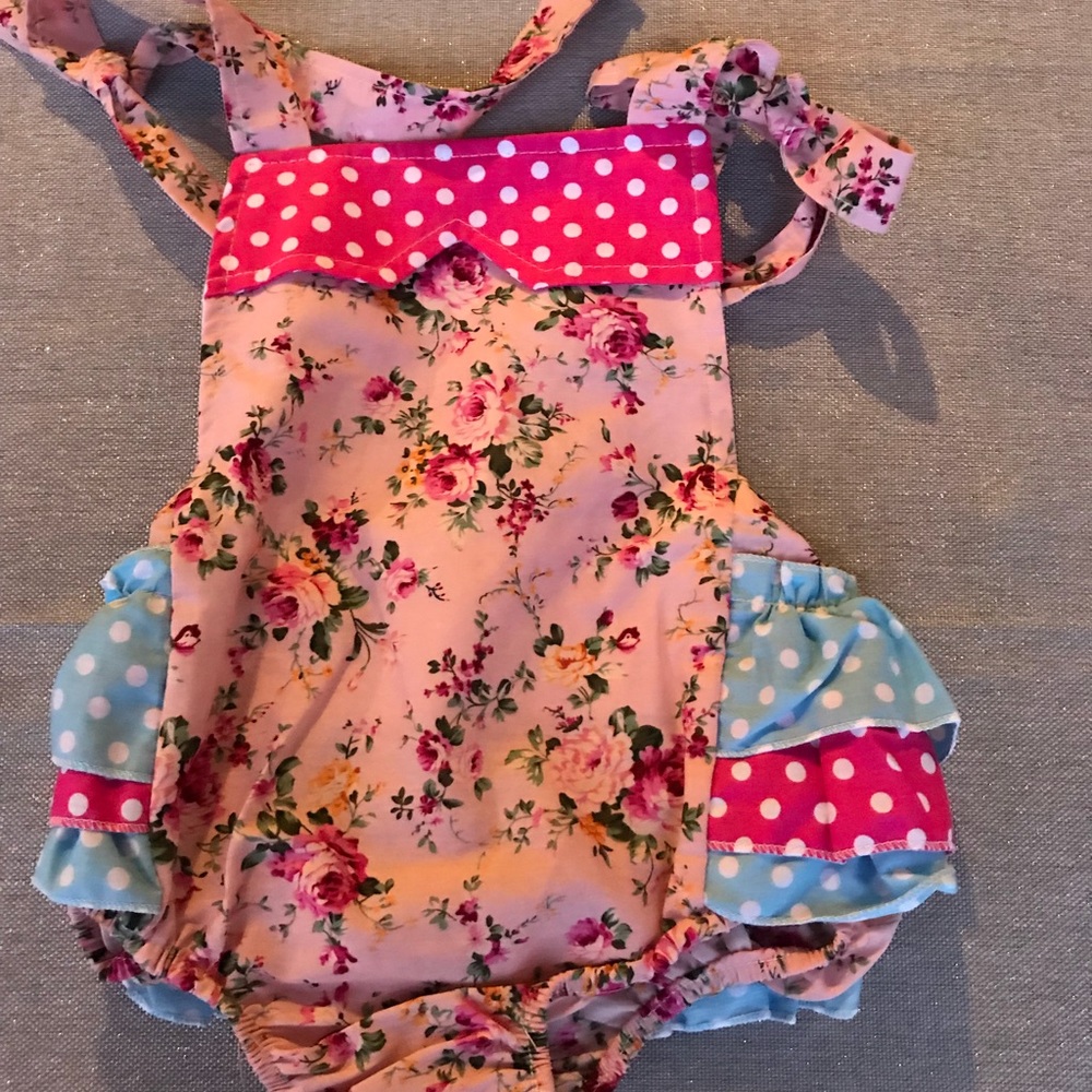 Boutique baby girl romper