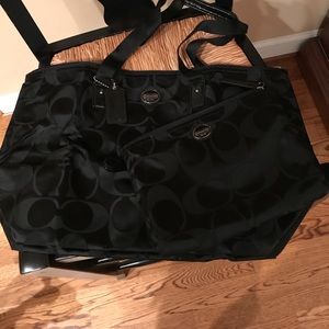 Coach foldable travel tote