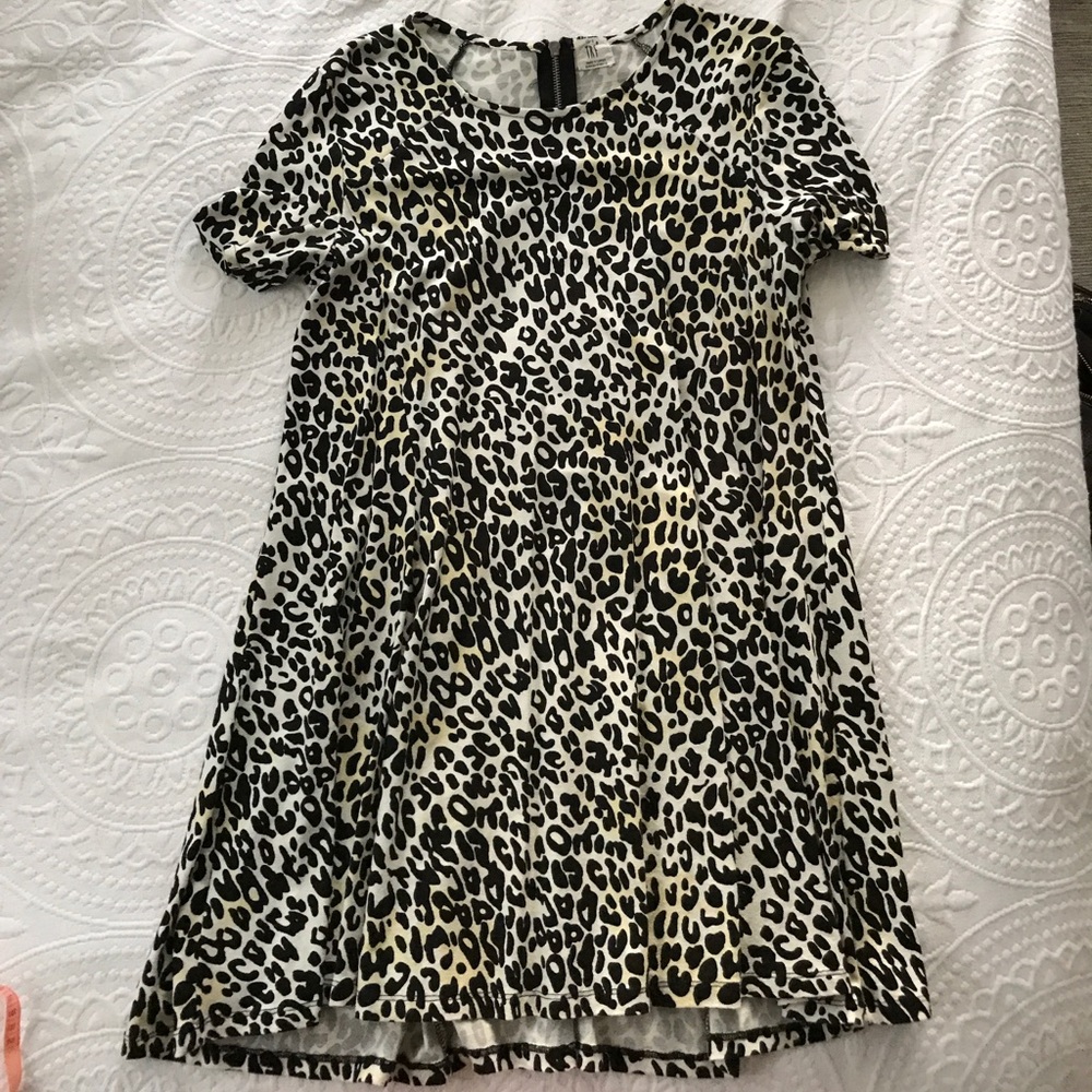 Leopard print mini dress