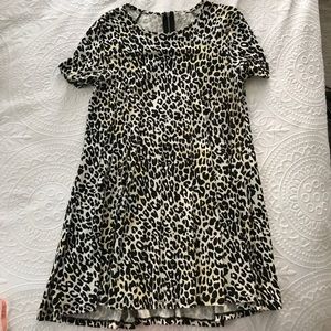 Leopard print mini dress