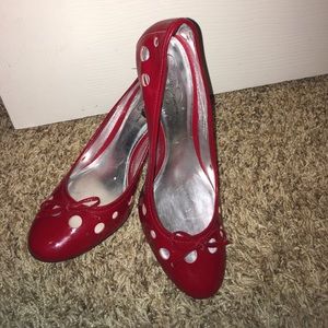 Jessica Simpson Cherry Red Heels, Sz 8.5