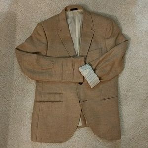 Cotton and silk straw men's blazer