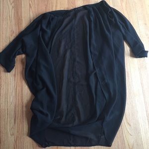 American Apparel Black Chiffon Jacket