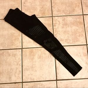 Alo Yoga Black Regular Waist Moto Leggings