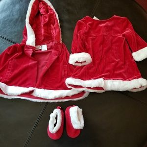 Baby Christmas dress and jacket 6-9m
