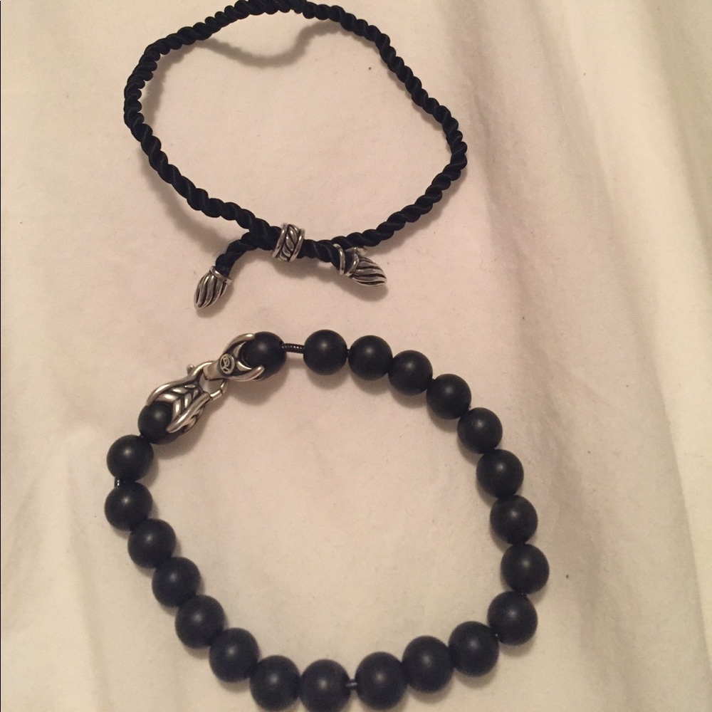 David Yurman bl cord bracelet & Bead bracelet