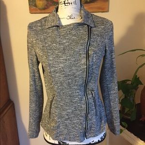 Gray and White Zip Up Sweatshirt Gray and White Zip Up Sweatshirt