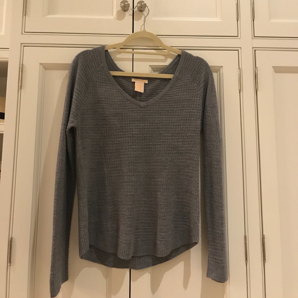 Grey V-Neck Sweater