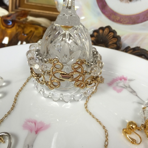 Vintage Jewelry Set, Repurposed 3 Piece, 1970 - Picture 3 of 5