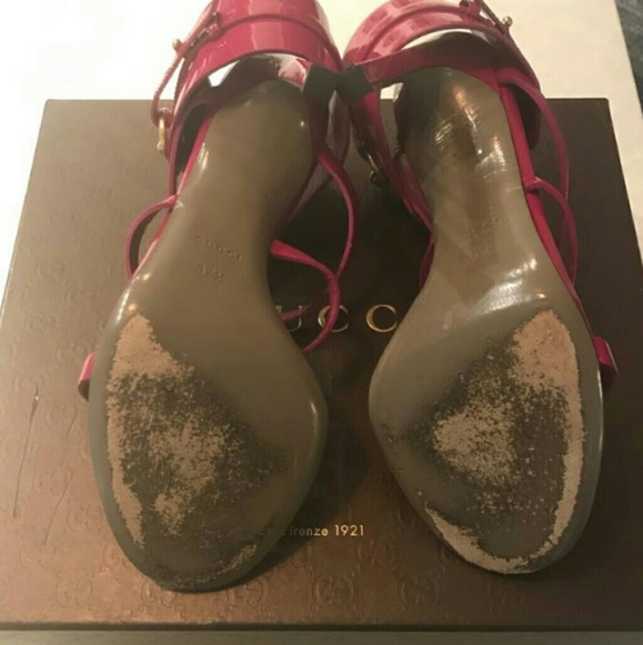 Authentic Gucci red Ursula quarter heels - Picture 3 of 3