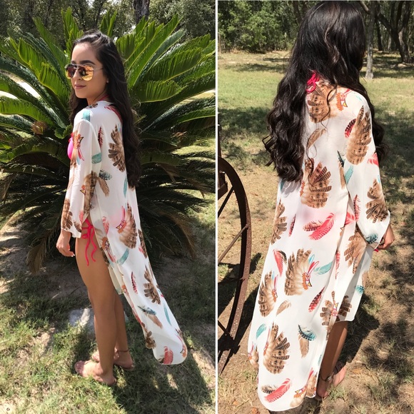‼️PRICE DROP‼️Ivory Kimono Long - Picture 2 of 3