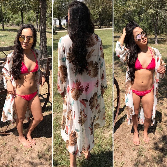 ‼️PRICE DROP‼️Ivory Kimono Long - Picture 3 of 3