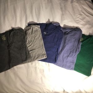 Set of 5 Ralph Lauren Classic V-necks - Small
