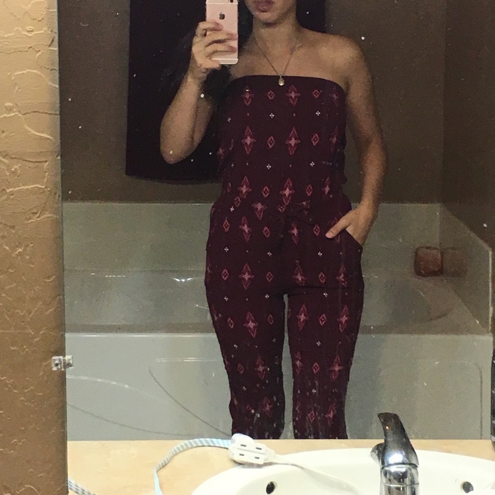 Maroon Mudd pants romper