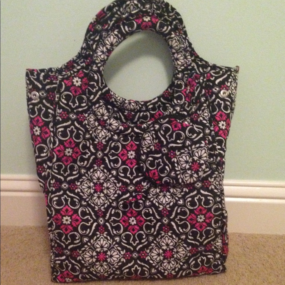 Pink and Black Travel Bag