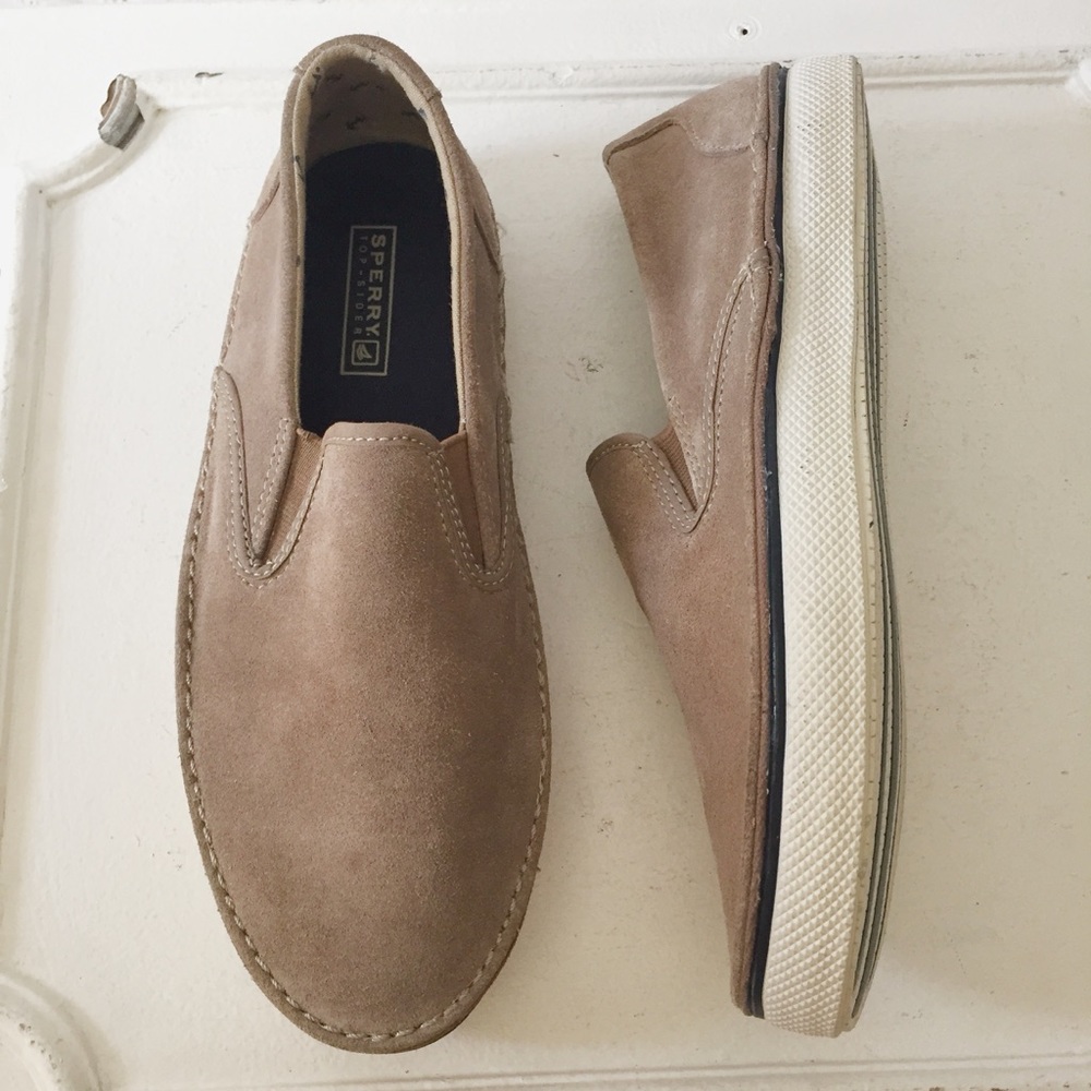 Sperry Top-Sider Men's Cruz Slip-On Suede Taupe Size 7 M Shoes