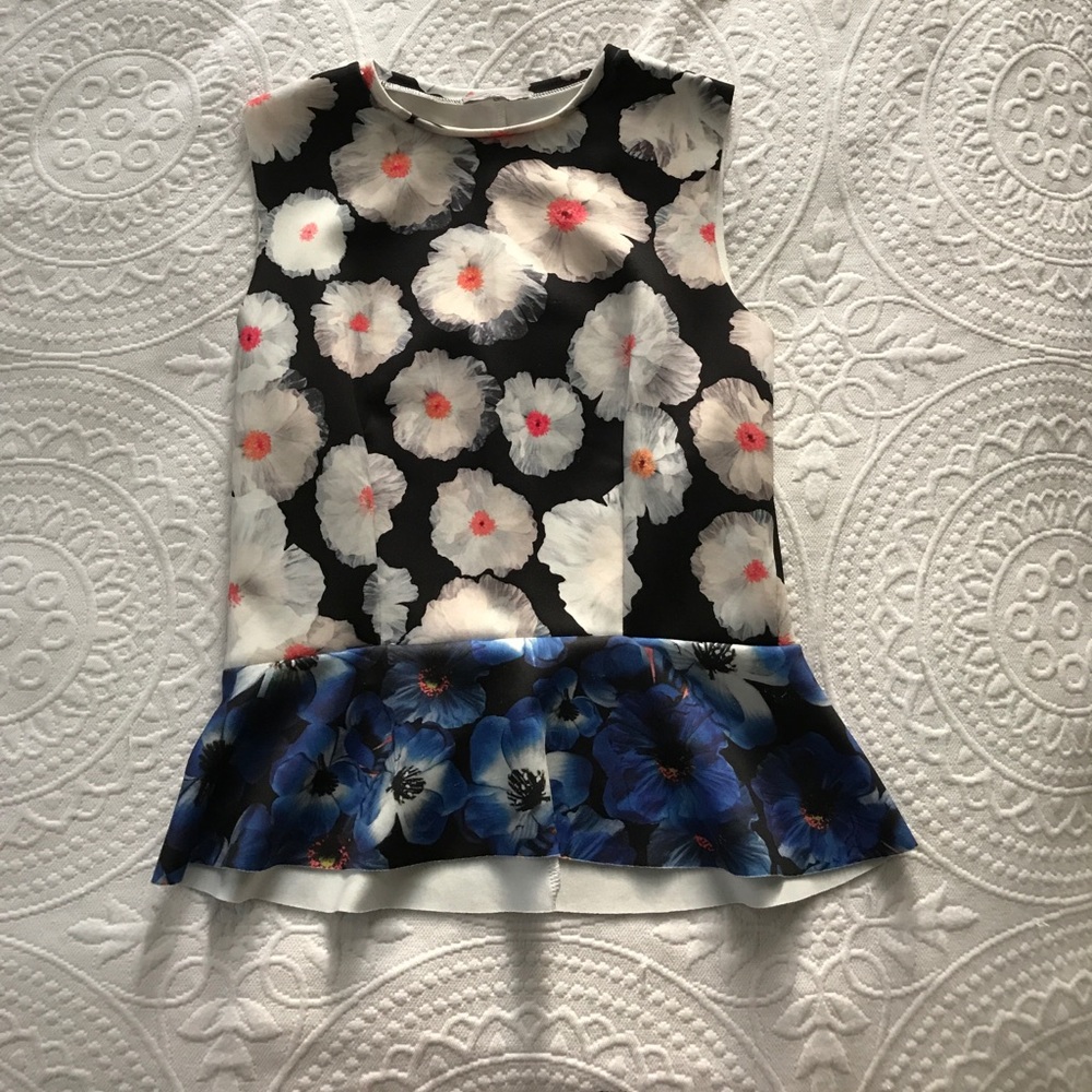 Floral peplum top