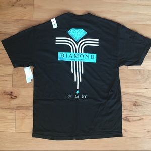 NWT Diamond supply Co. mint/teal diamond SS shirt