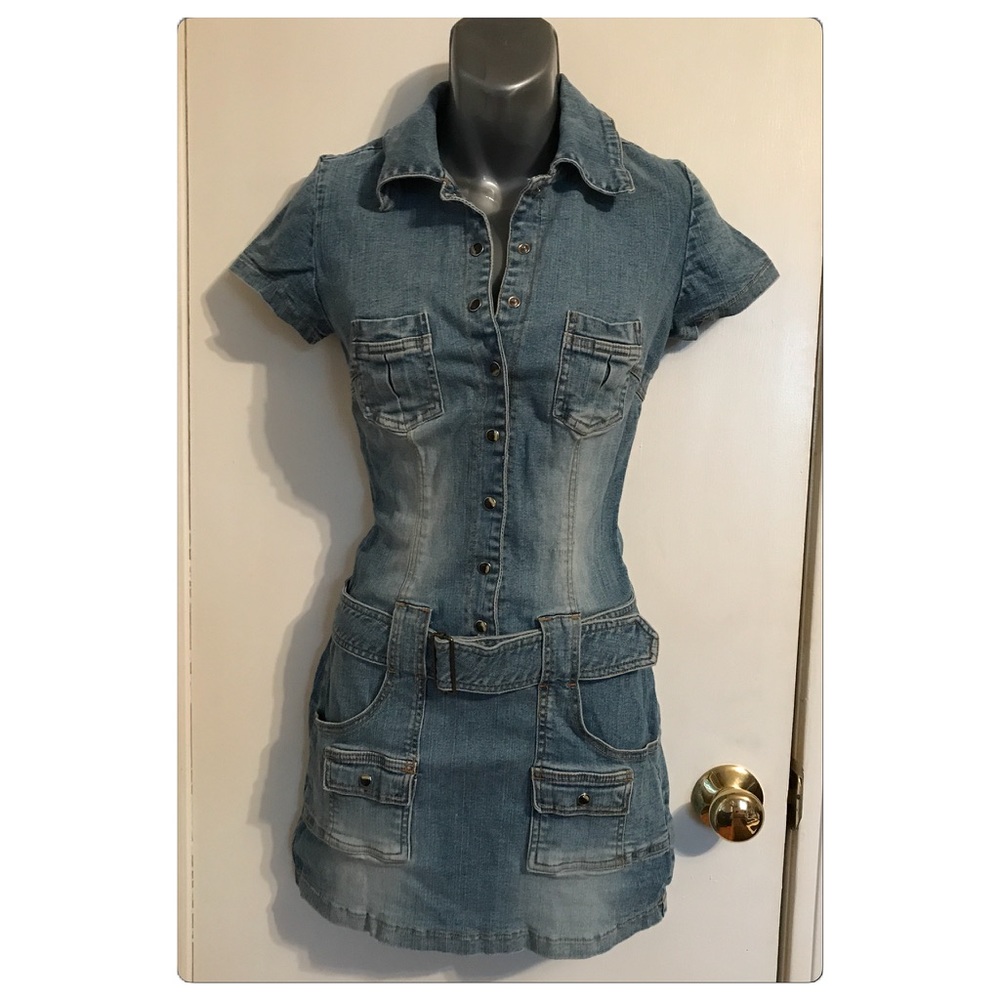 ⬇️PRICE DROP⬇️ Hotkiss Denim Skirt Romper