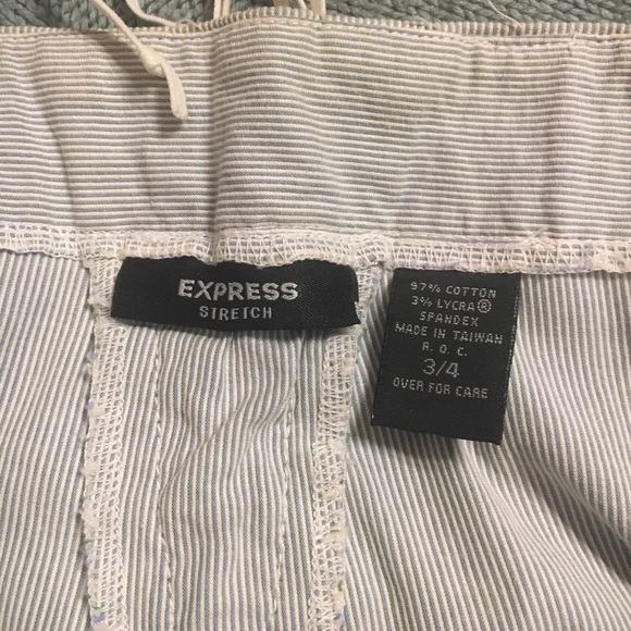 Striped Shorts with Lace Detail - Picture 4 of 4