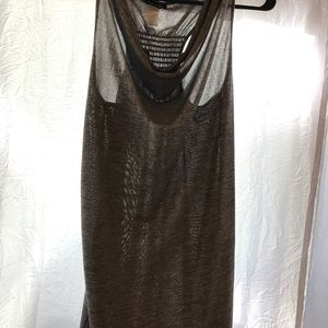 Grey sleeveless blouse