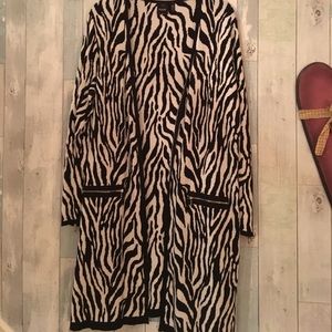 Zebra print open cardigan Zebra print open cardigan