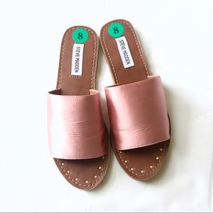 Steve Madden Rose Gold slip on slide sandals