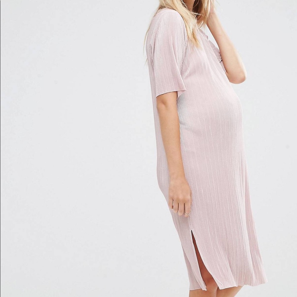 ASOS Maternity Plisse Midi Dress