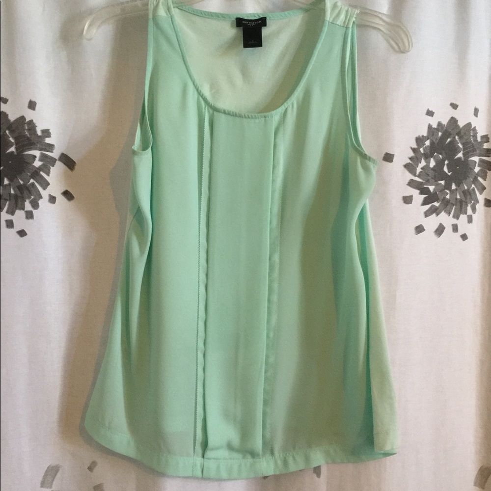 Ann Taylor Pastel Green Tank