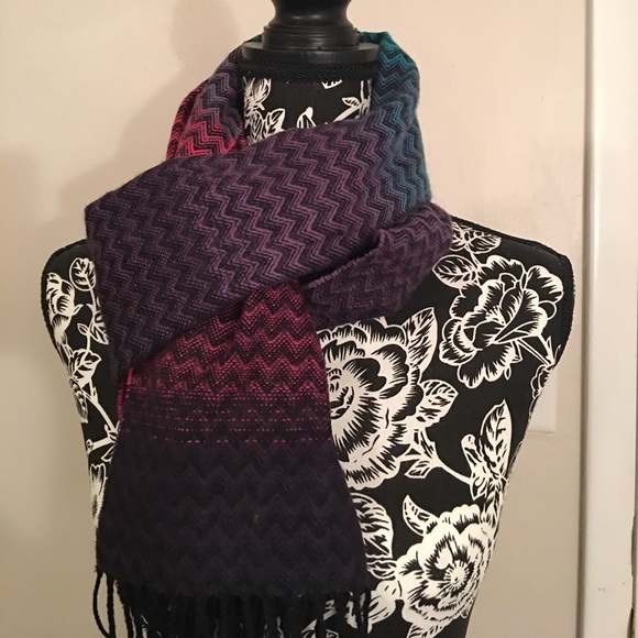 Accessories - Multicolored Cashmere Feel Fringed Scarf