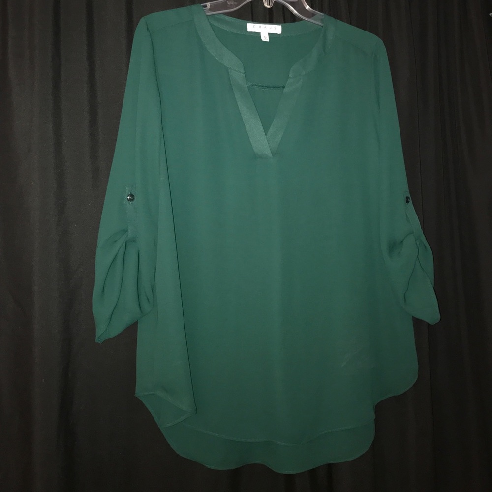 CHAUS New York green dress shirt