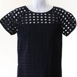 Sail to Sable Navy Dot Top Size M