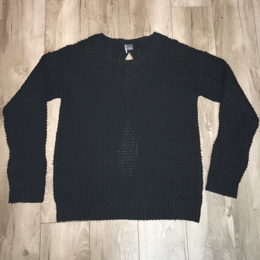 Sparkle & Fade Baggy Black Sweater