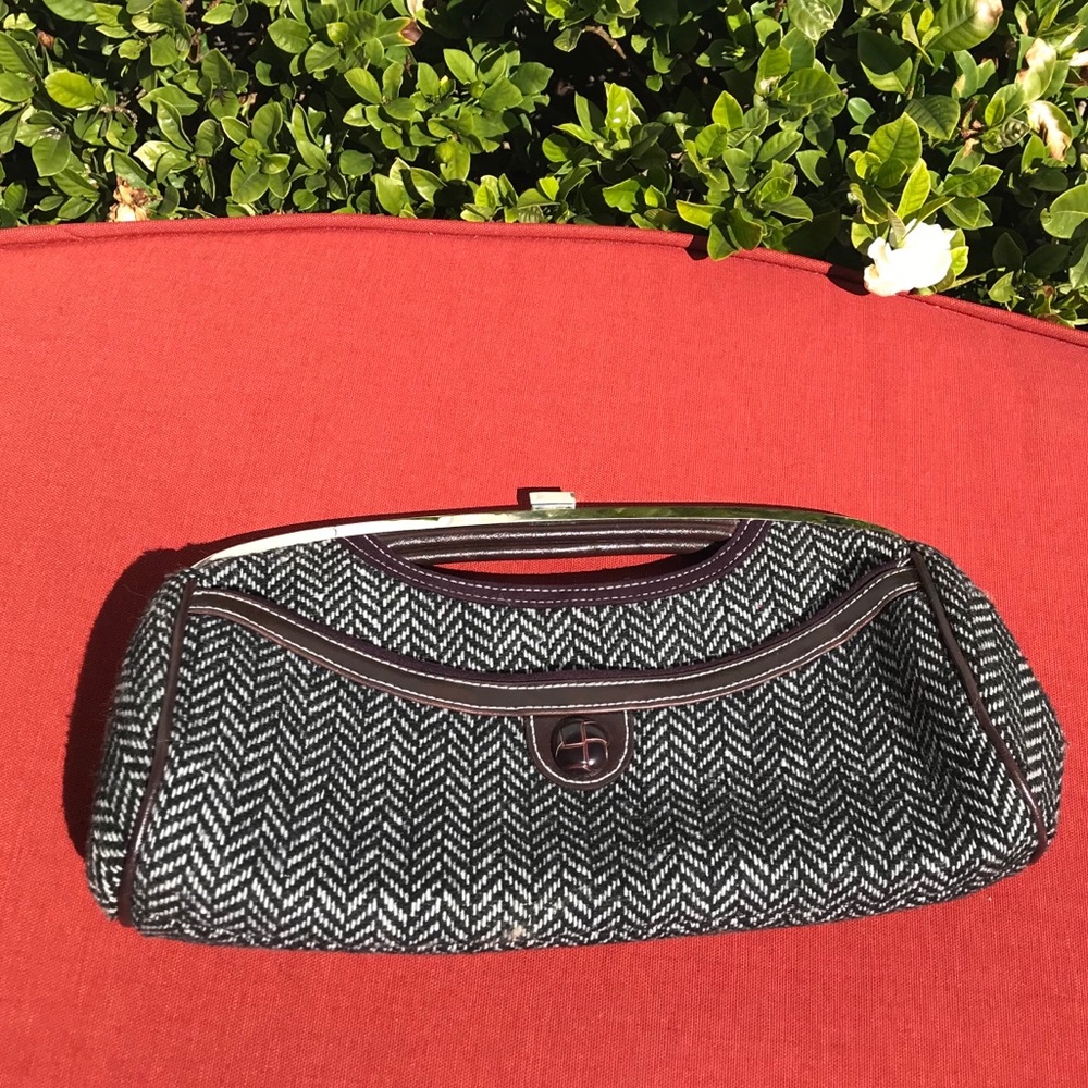 Vintage style Tweed Clutch