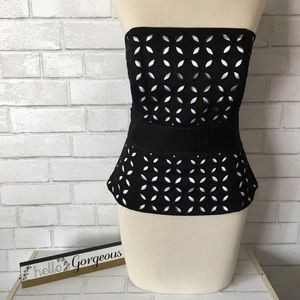 White House Black Market Black/White Bustier 2 White House Black Market Black/White Bustier 2