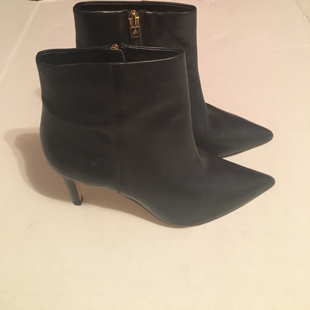 Sam Edelman Black Pointed Ankle Boots