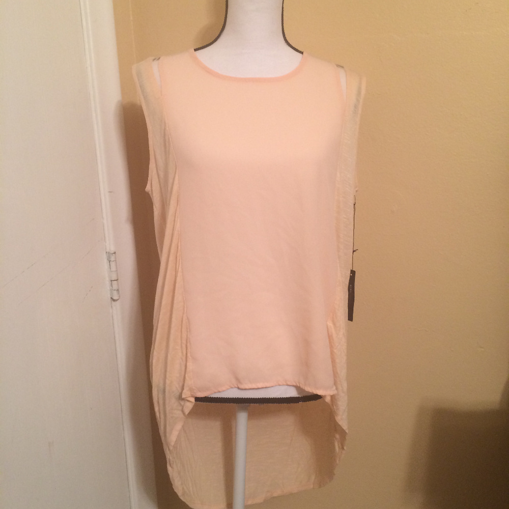 BCBGMAXAZRIA Tank Hi Lo Blouse Shirt Pastel Tunic