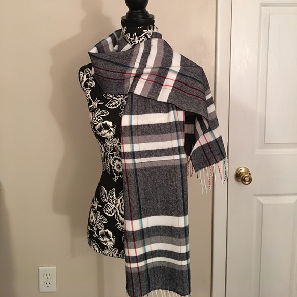 Cashemere Feel Fringed Scarf Multicolored - Picture 2 of 3