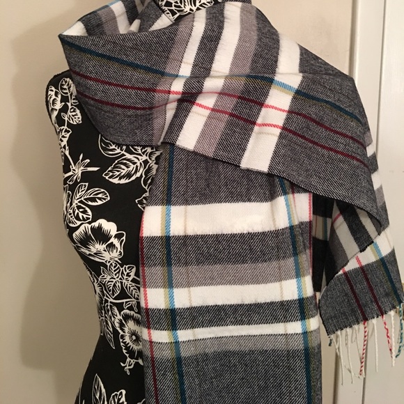 Cashemere Feel Fringed Scarf Multicolored - Picture 3 of 3